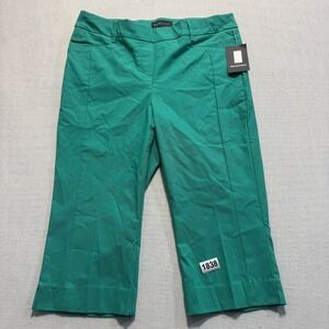 Rekucci Curvy Cropped Pants Womens Sz 14W Green New With Tags